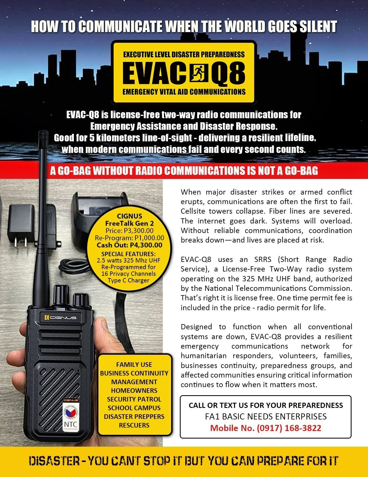 EVAC-Q8 Radio